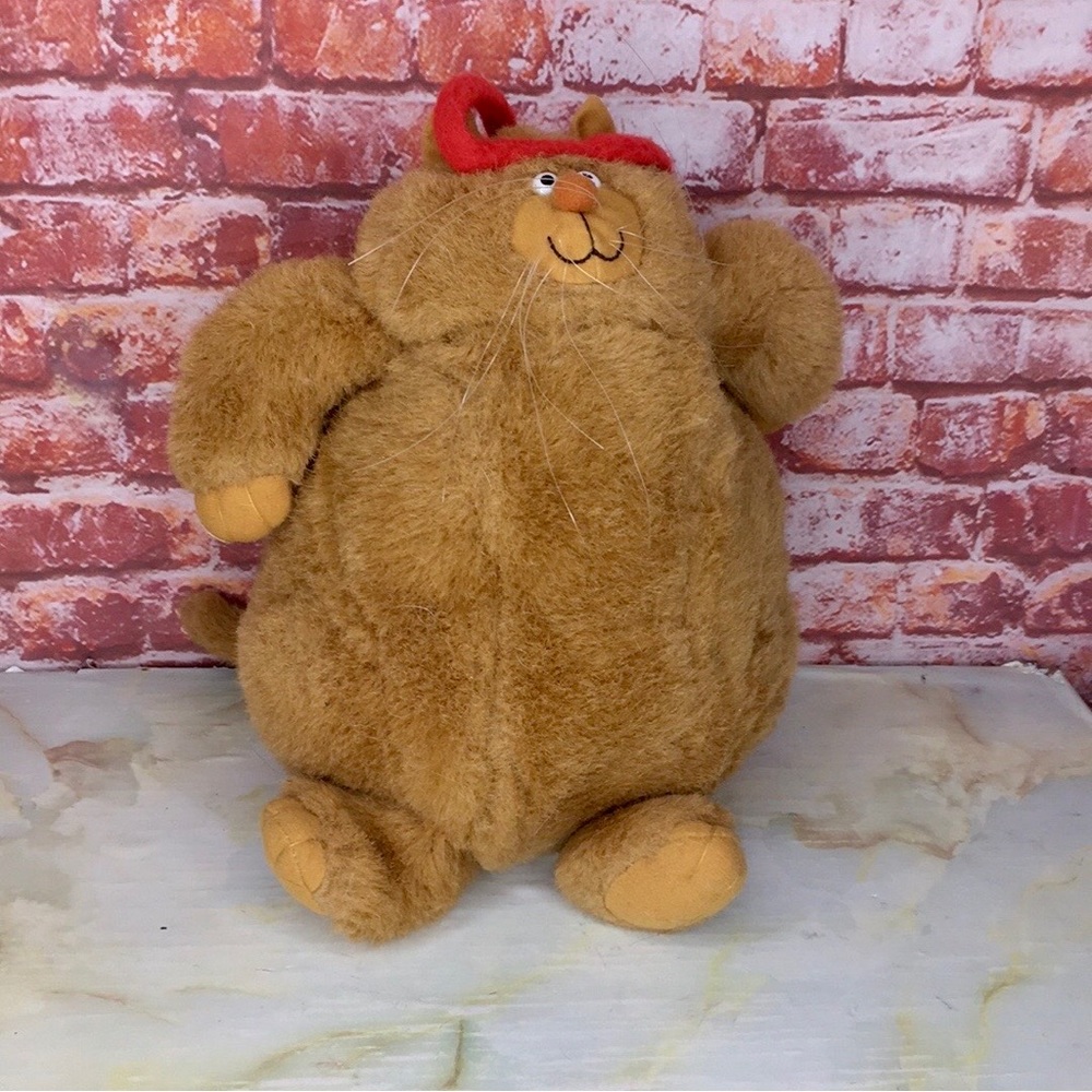 vintage 1986 12" Hallmark Purrrrsonality Cats Fat Boy Chuck Cat
